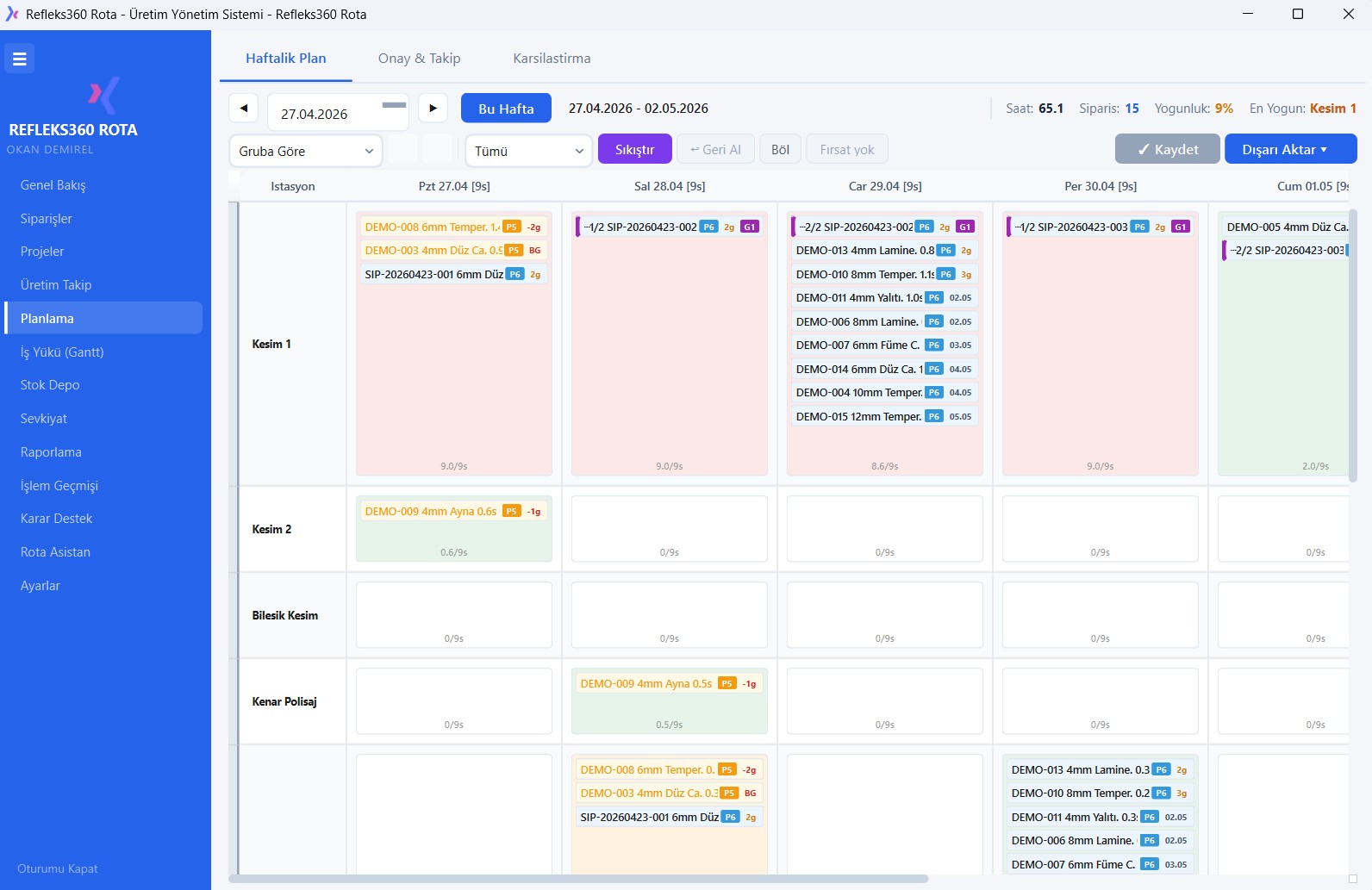 Refleks360 Rota Akıllı Planlama Ekranı
